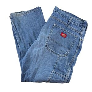 Dickies Carpenter Jeans Men's 38 X 30 Denim Blue Vintage Workwear Grunge Baggy